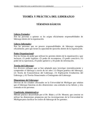 Teoria Y Practica Del Liderazgo