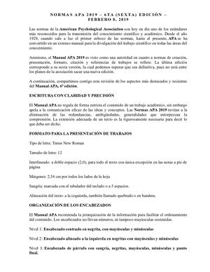 Normas Apa 2019