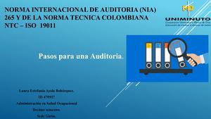 Norma Internacional De Auditoria (Nia) 265 Auditoria Y Control Interno