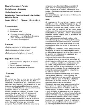 Hipotesis De Lectura