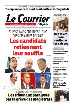 Le Courrier d'Algérie du lundi 28 octobre 2019