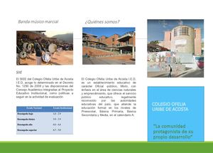 Folleto colegio olfelia uribe