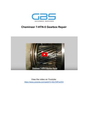 Chemineer 7 HTN 5 Gearbox Repair