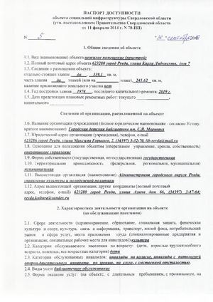 Паспорт доступности Детской библиотеки им. С.Я. Маршака.