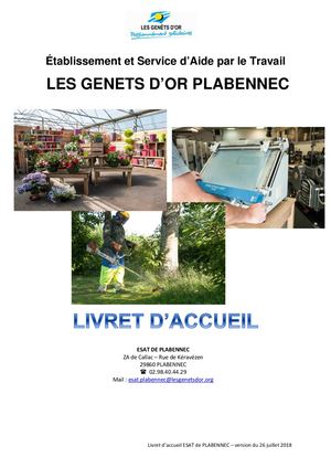 Livret d'accueil Esat Plabennec