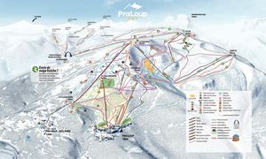 Plan des pistes de Pra Loup