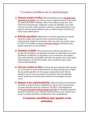 5 Avances Científicos De La Salud Humana