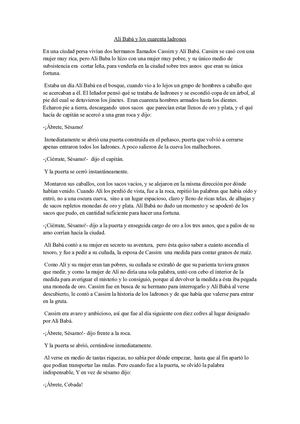 Alí Babá Y Los Cuarenta Ladrones