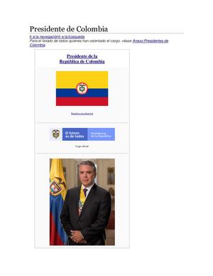 Presidente De Colombia