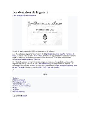 Los Desastres De La Guerra