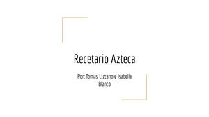 Recetario Azteca