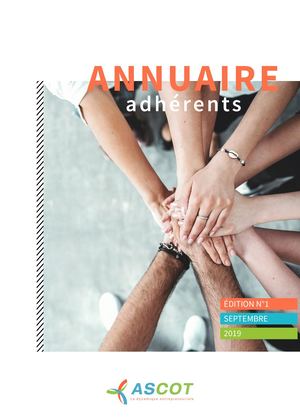 Annuaire Ascot 01 - La dynamique entrepreneuriale