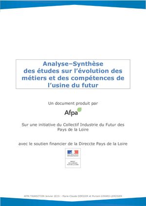 Analyse Afpa Evolution Metiers Et Competences Industrie Du Futur 011019