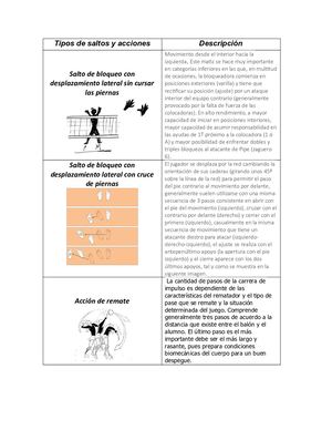 Tipos De Saltos Y Acciones