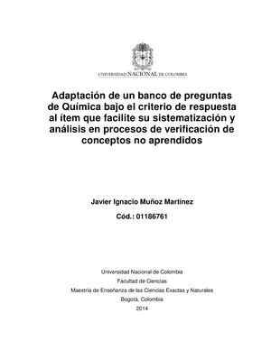 Banco de reguntas de quimica