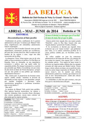 BELUGA 78 ABRIAL-MAI-JUNH 2014