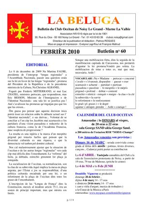BELUGA 60 FEBRIÈR 2010