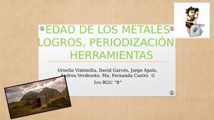 Edad De Los Metales 1ero