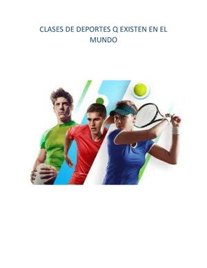 Clases De Deportes Q Existen En El Mundo