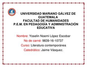 Mi Revista Literatura Contemporanea