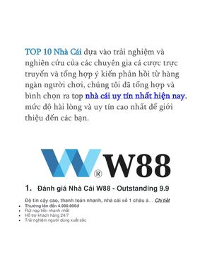 Danh Sach Nha Cai Uy Tin Nhat Hien Nay