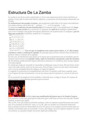 Estructura De La Zamba