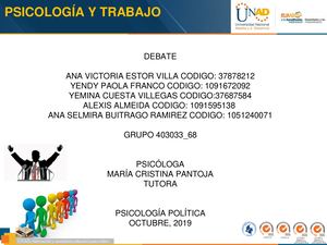 Respuesta Pregunta Oriendora Y Debate Grupo 68