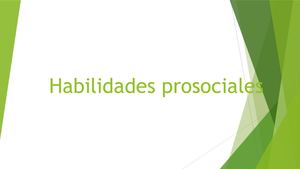 Habilidades Prosociales