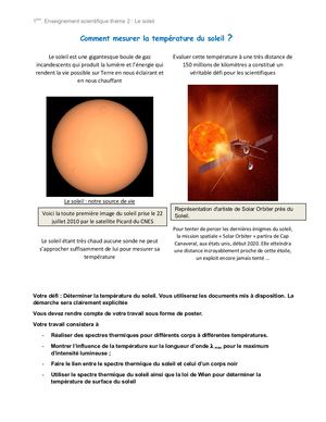 Température Du Soleil