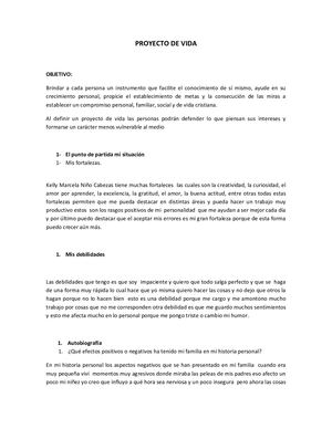 Proyecto De Vida Marcela Nño 10 C