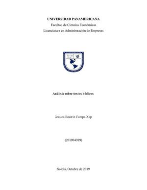 Analisis Sobre Textos Biblicos