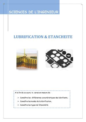 Cours Lubrification & Etanchéité
