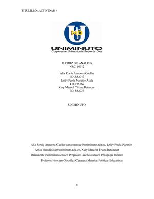 Actividad 4 Matriz De Analisis