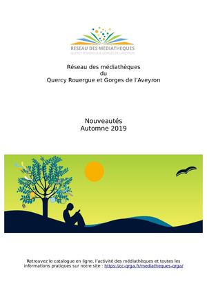 Nouveautés Automne 2019 Livres