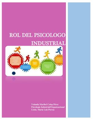 Revista Rol Del Psicologo Industrial