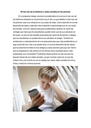 El mal uso de las TICS