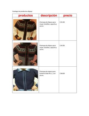 Catalogo De Productos Allpaqa