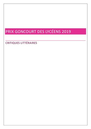 Prix Goncourt Des Lycéens 2011 Bis