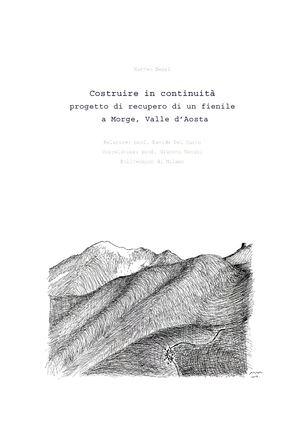 Costruire in continuità -testo - Tesi di Laurea Magistrale in Architettura di Matteo Negri - Politecnico di Milano