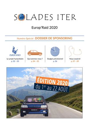 Dossier De Sponsoring