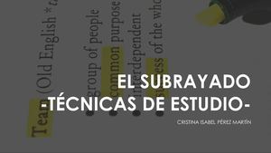 Ppt El Subrayado