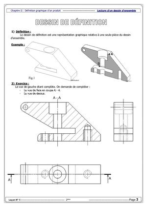 Correction Du Cahier 2ti Dessin De Definition