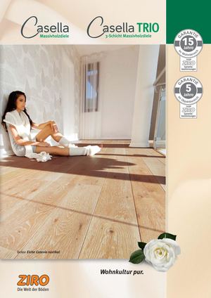 Casella, Massivholzdiele Bodenbelag - Prospekt
