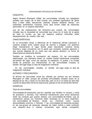 Comunidades Virtuales