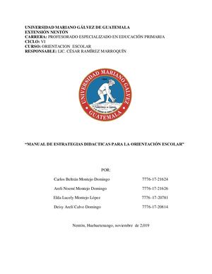 Manual de Estrategias para la Orientación Escolar
