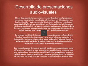 Desarrollo De Presentaciones Audiovisuales