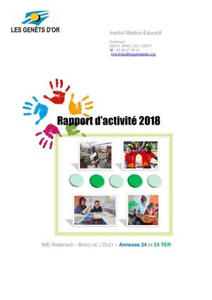 Rapport d'activité 2018 IME Briec