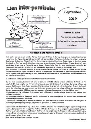 Lien Interparoissial Septembre 2019