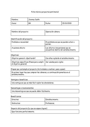 Ficha Técnica Tecnología