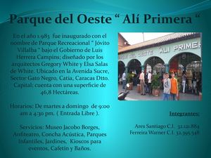 Parque del Oeste Ali Primera